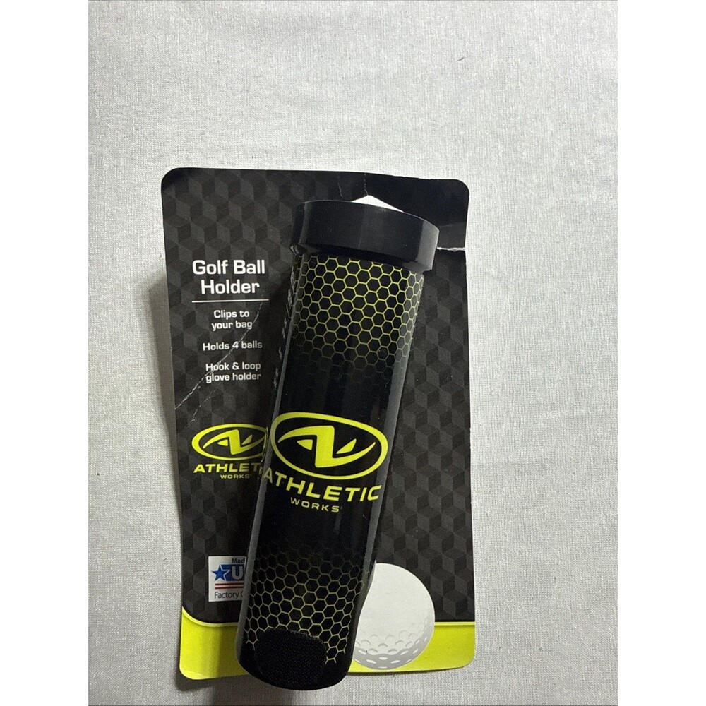 Athletic Works Golf Ball Holder - Black Hook & Loop Holds 4 Golf Balls